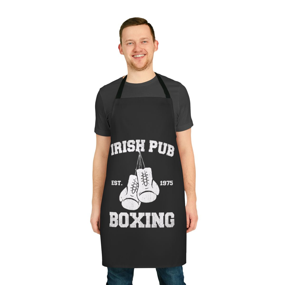 Fighting Irish Pub Boxing Apron with bold design