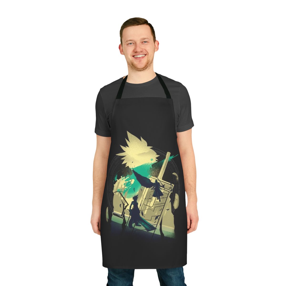 Apron featuring Final Fantasy 7 characters and designs