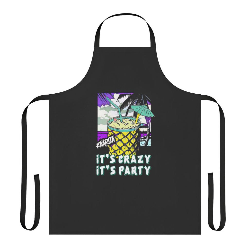 Vibrant peanut and pineapple-patterned apron with a sea-inspired design