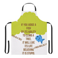 Apron featuring the quote "Fish in a Tree" from the novel by Lynda Mullaly Hunt