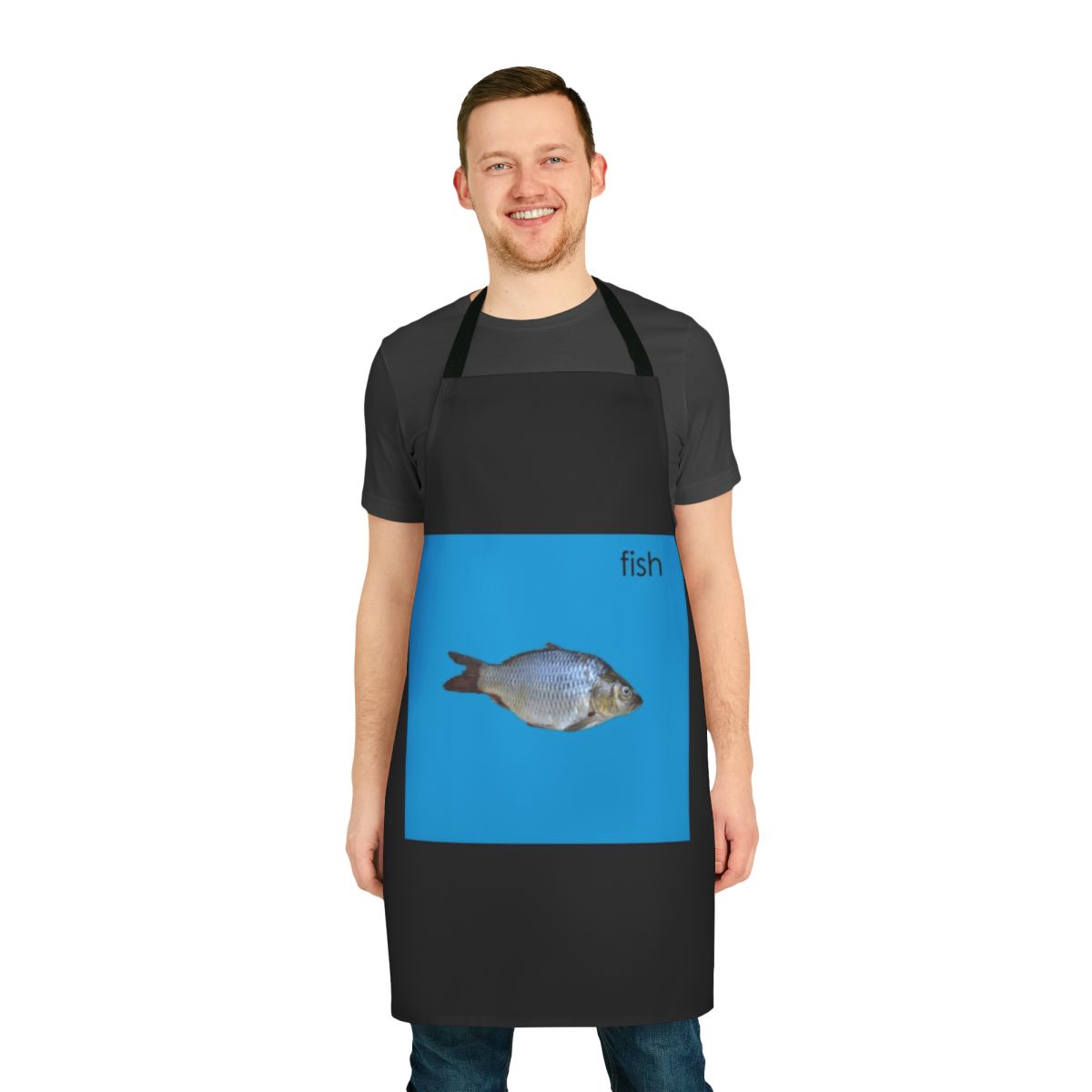 Premium Apron Featuring a Fish Design, Ideal for Weezer Fans