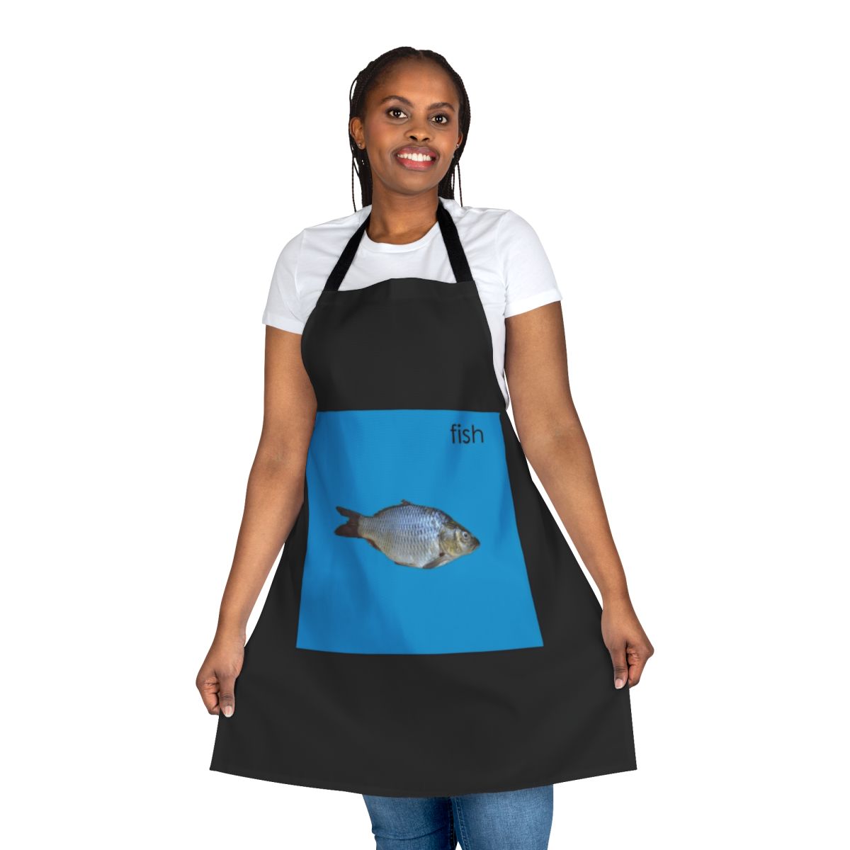 Premium Apron Featuring a Fish Design, Ideal for Weezer Fans