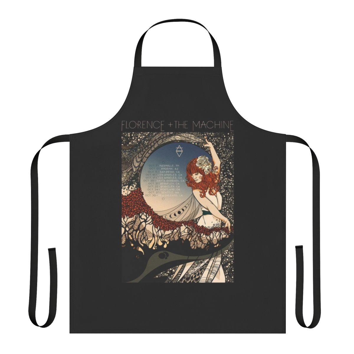 Florence and the Machine Inspired Apron - Featuring the Band's Logo and Artwork
