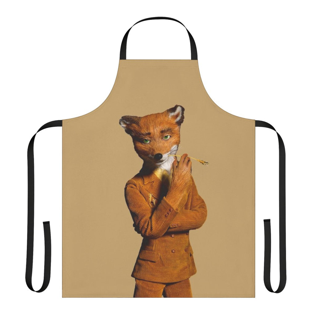 A minimalist, anime-inspired apron featuring a fox design