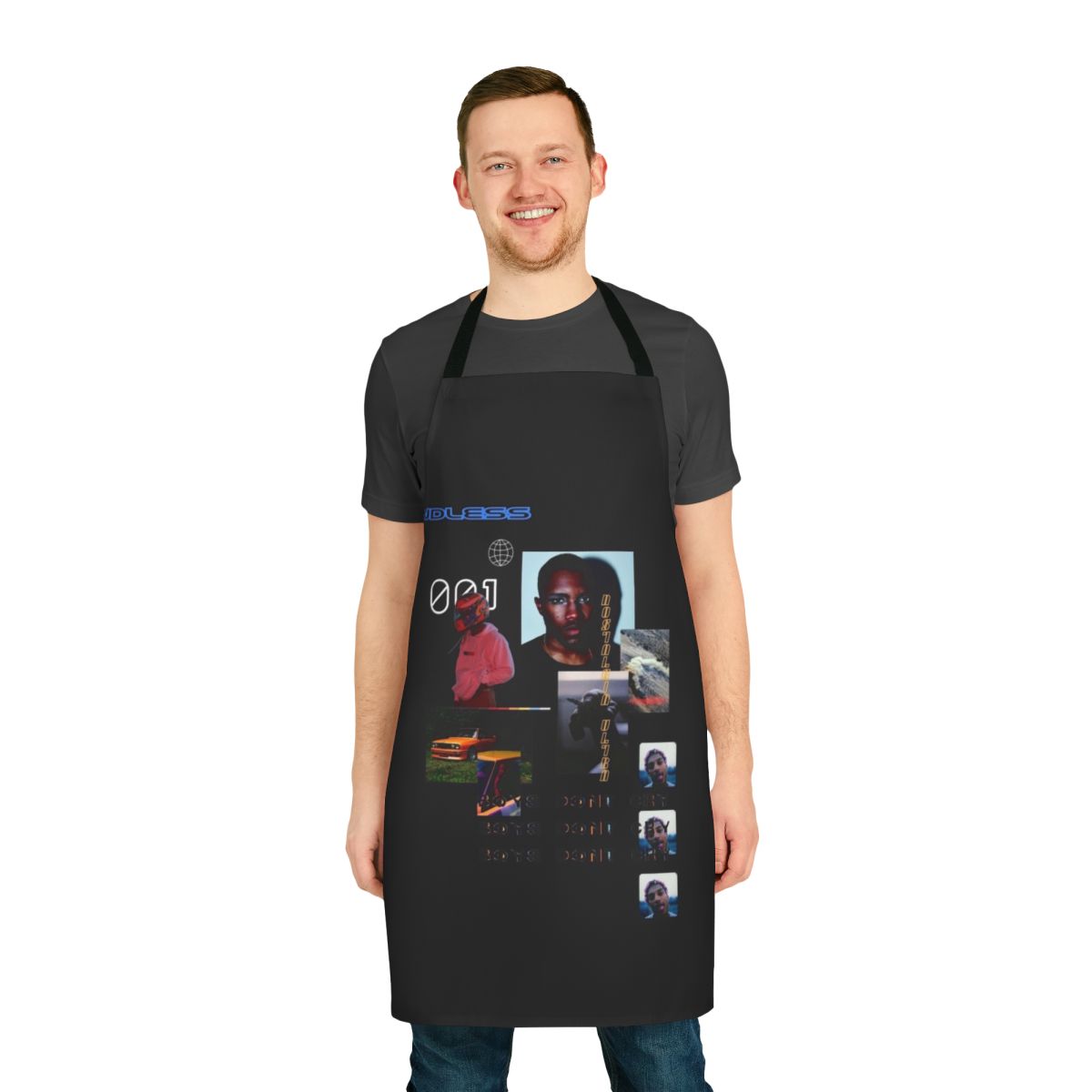 Frank Ocean inspired apron with band logo