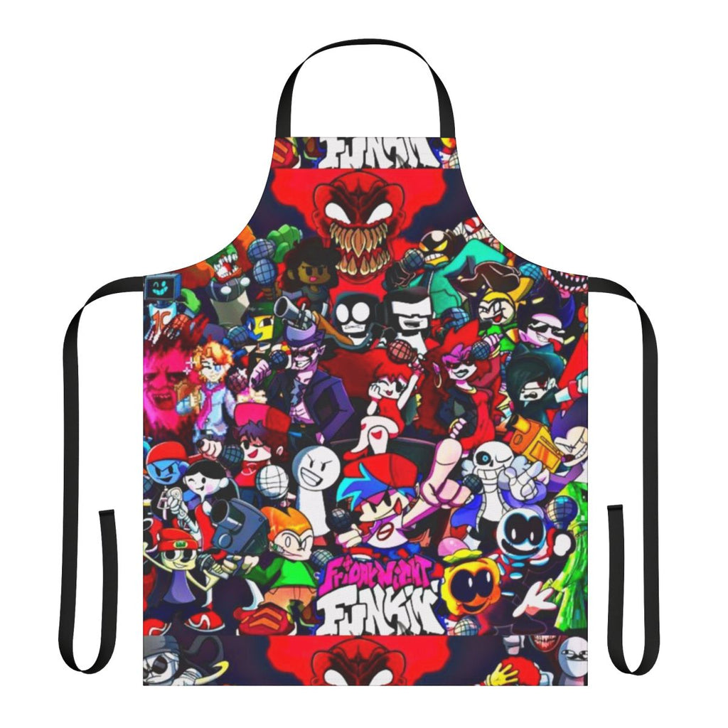 Colorful apron featuring favorite Friday Night Funkin game characters