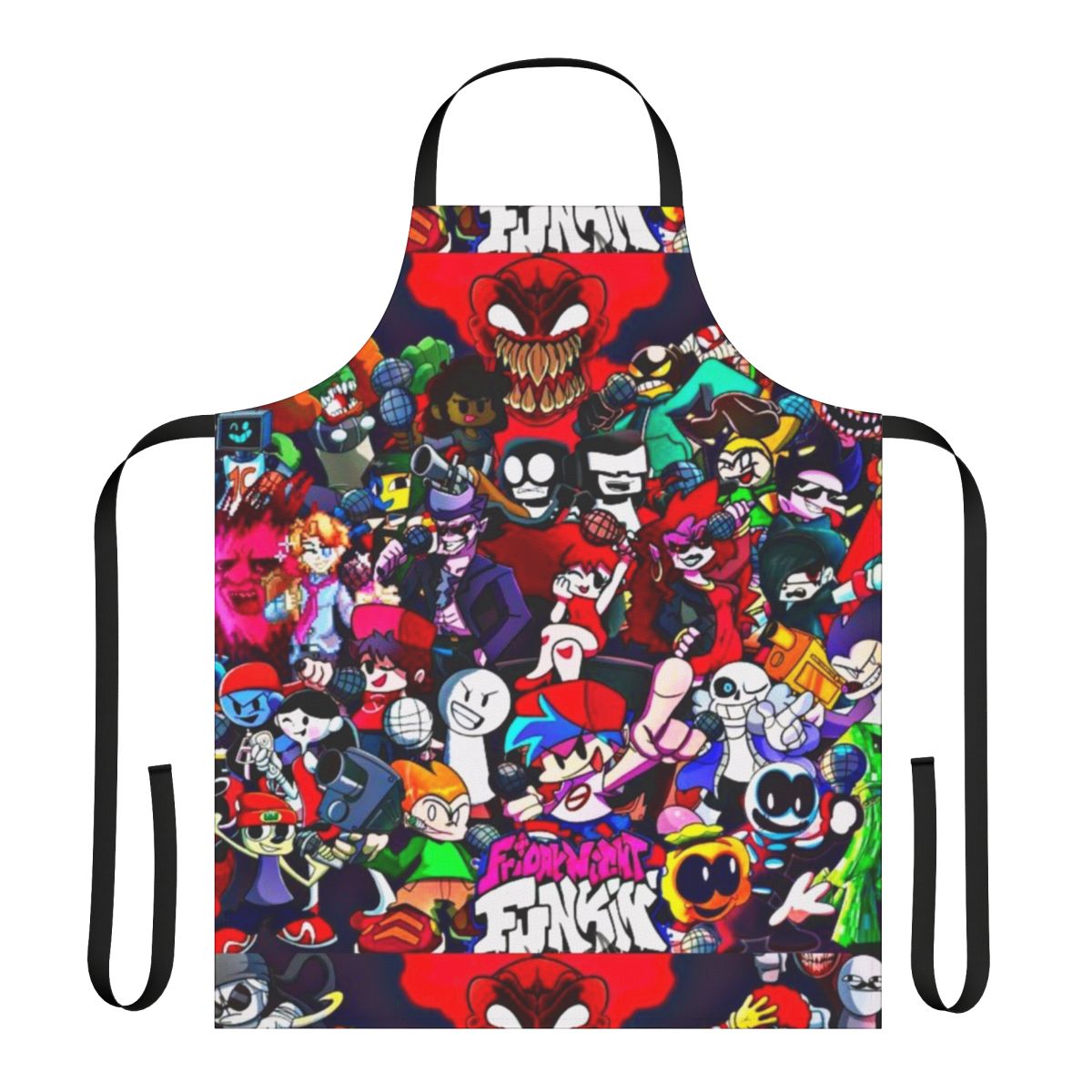 Colorful apron featuring favorite Friday Night Funkin game characters
