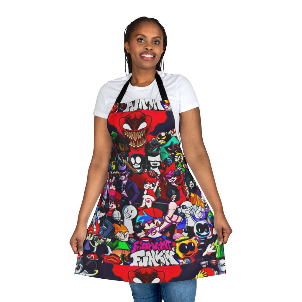 Colorful apron featuring favorite Friday Night Funkin game characters