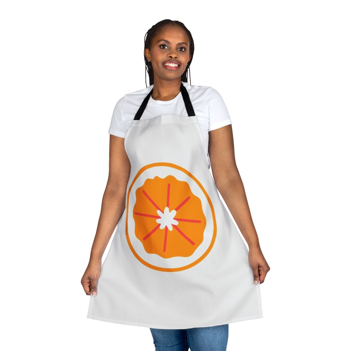 A vibrant fruit-patterned apron ideal for music enthusiasts