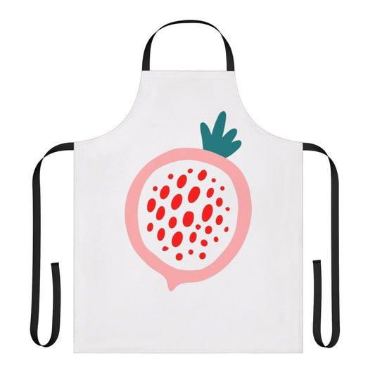 Colorful fruit-patterned apron for the kitchen