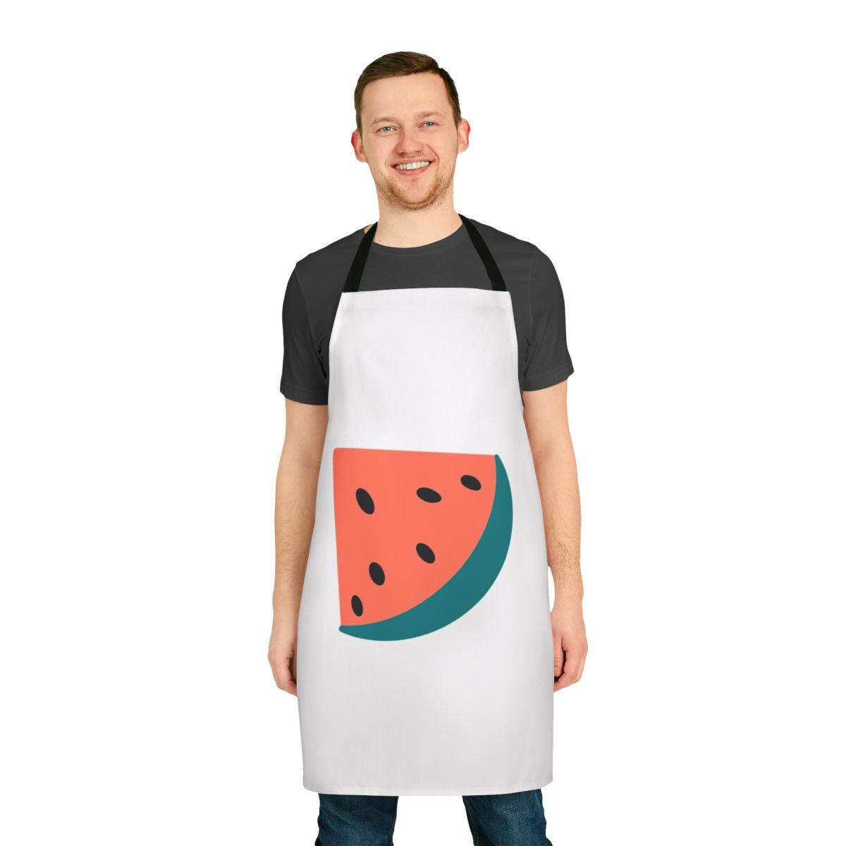 Vibrant fruits-patterned apron for the kitchen