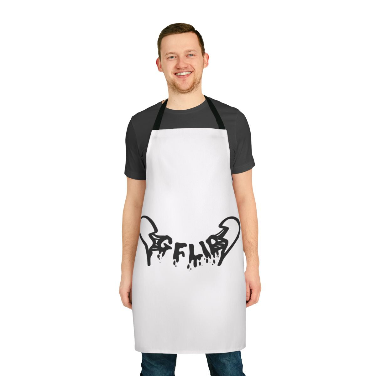 G Flip-inspired apron featuring the artist's logo