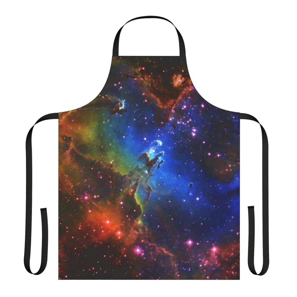 Galaxy eagle apron with nebula design, perfect for space and astronomy enthusiasts