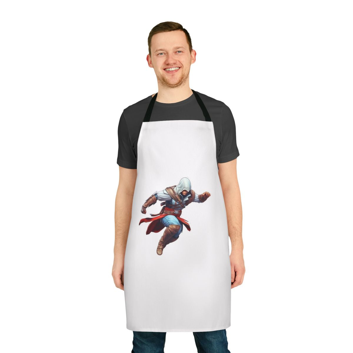 Stylish apron featuring iconic video game artwork and design for passionate gamers