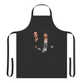 Floral and musical-themed apron with "The Garden Band" design