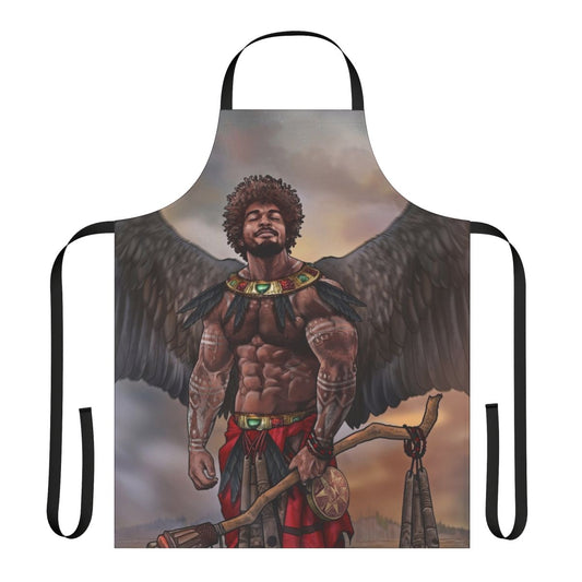 Attractive muscular gay man wearing a stylish gay art apron