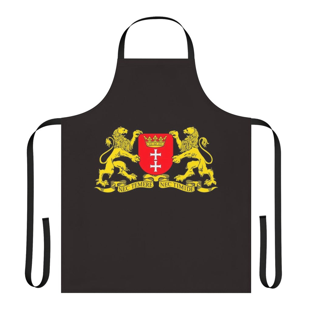 Apron featuring the coat of arms of Gdansk, Poland