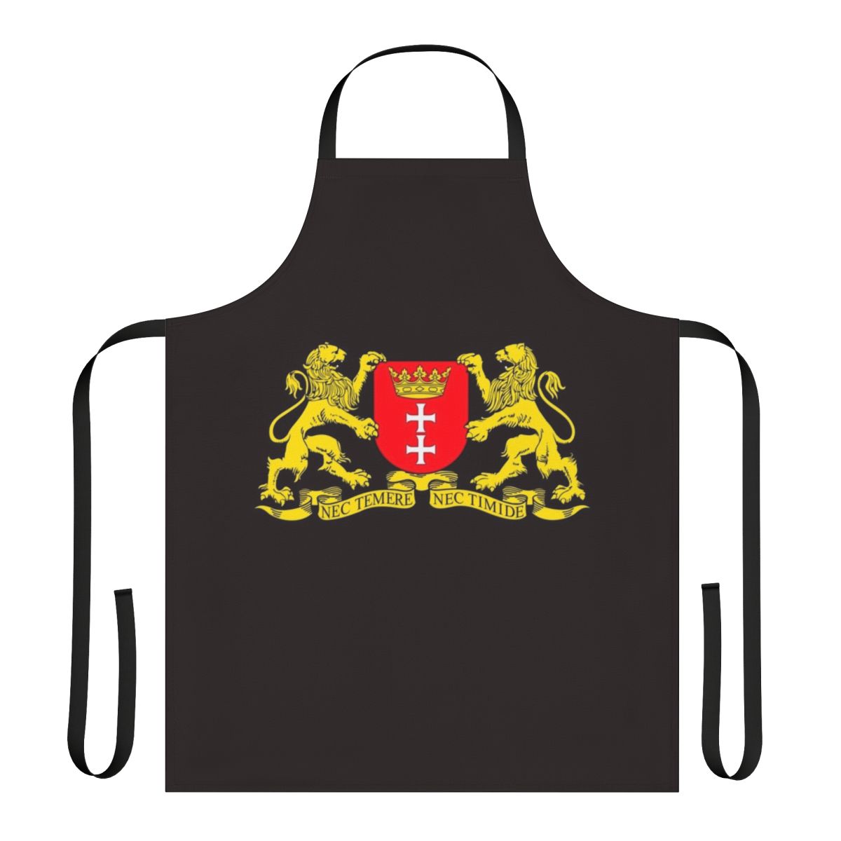 Apron featuring the coat of arms of Gdansk, Poland