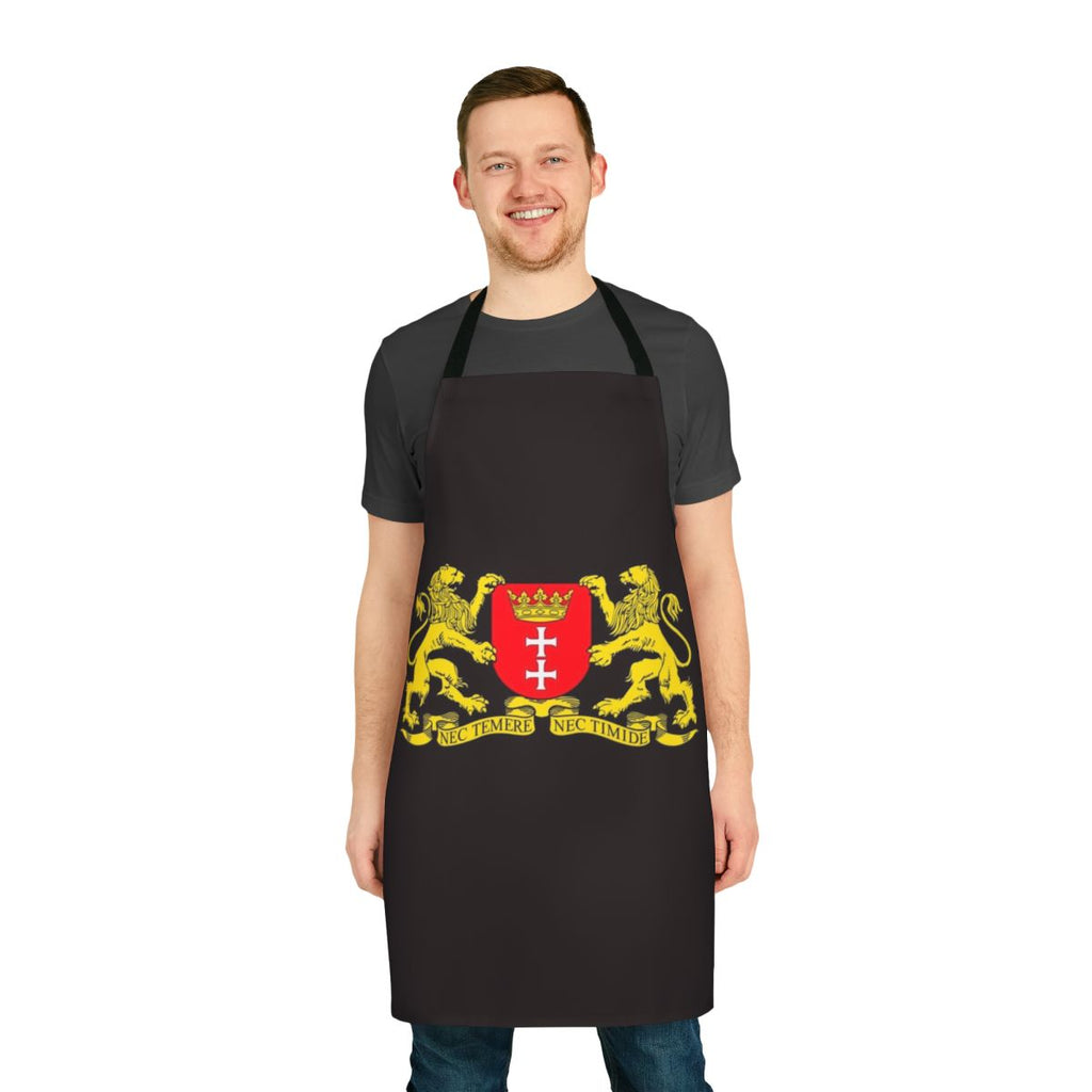 Apron featuring the coat of arms of Gdansk, Poland