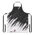 A geometric-patterned apron with abstract shapes and nature-inspired designs
