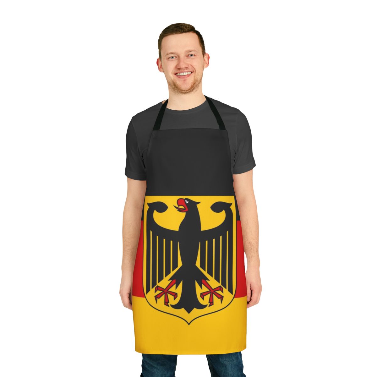 Apron featuring the flag of Germany, the Bundesadler (federal eagle)