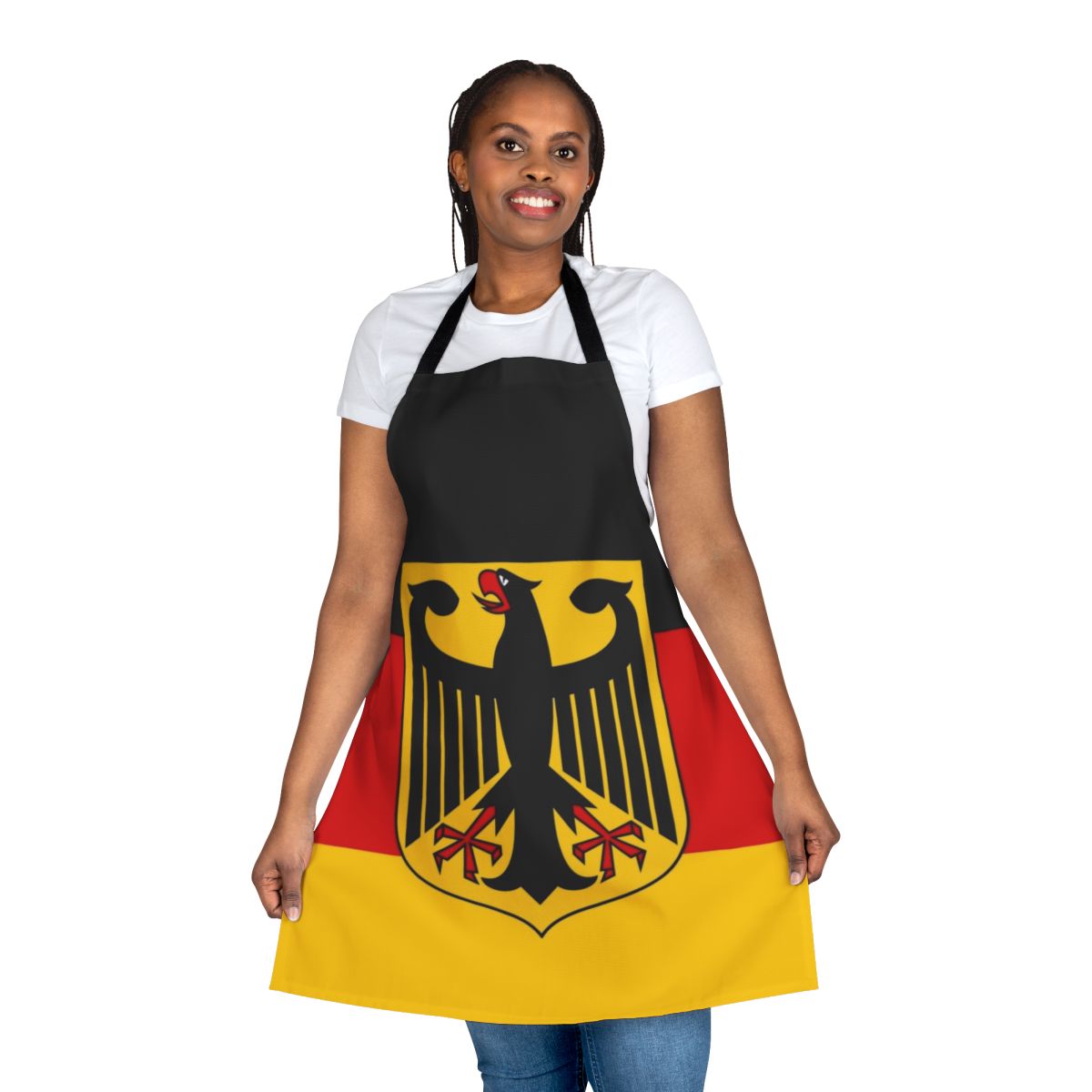 Apron featuring the flag of Germany, the Bundesadler (federal eagle)