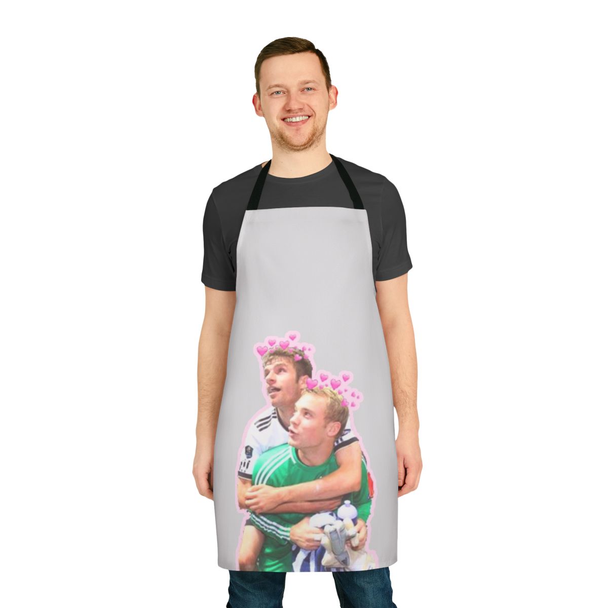 Apron featuring the German national football team colors and players Neuer and Muller