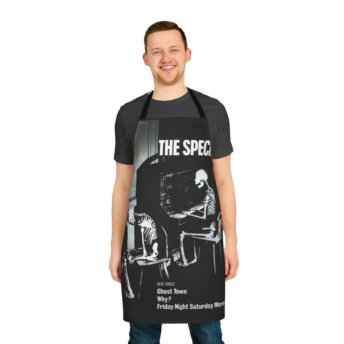 Ghost-Themed Town Apron for Reggae and Ska Enthusiasts
