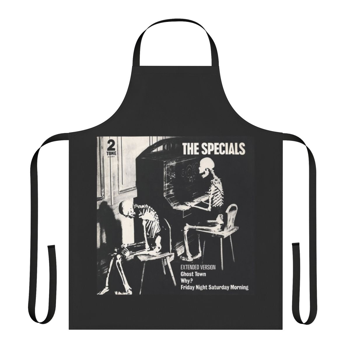 Apron featuring the iconic Ghost Town artwork and imagery from the legendary ska band The Specials