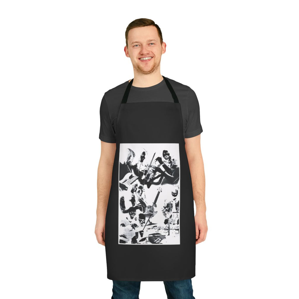 Glass house inspired apron for progressive rock music enthusiasts