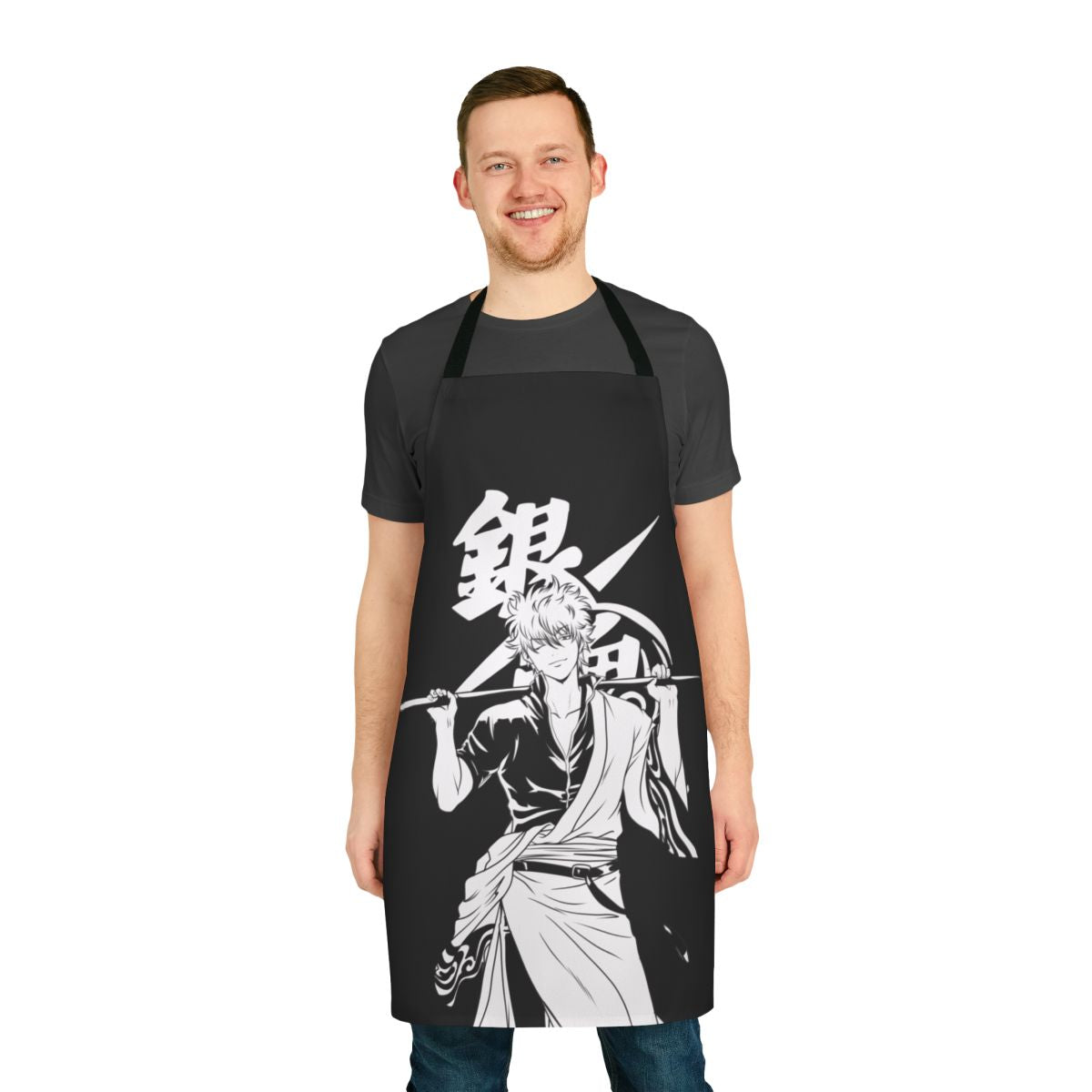 Gintoki-themed apron with vibrant anime art