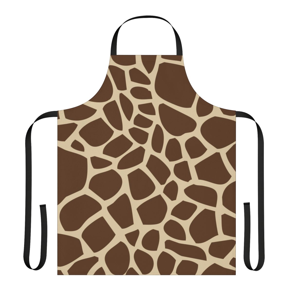 Giraffe print apron with natural textures and colors