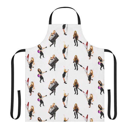 Girls Aloud themed apron with images of the band members
