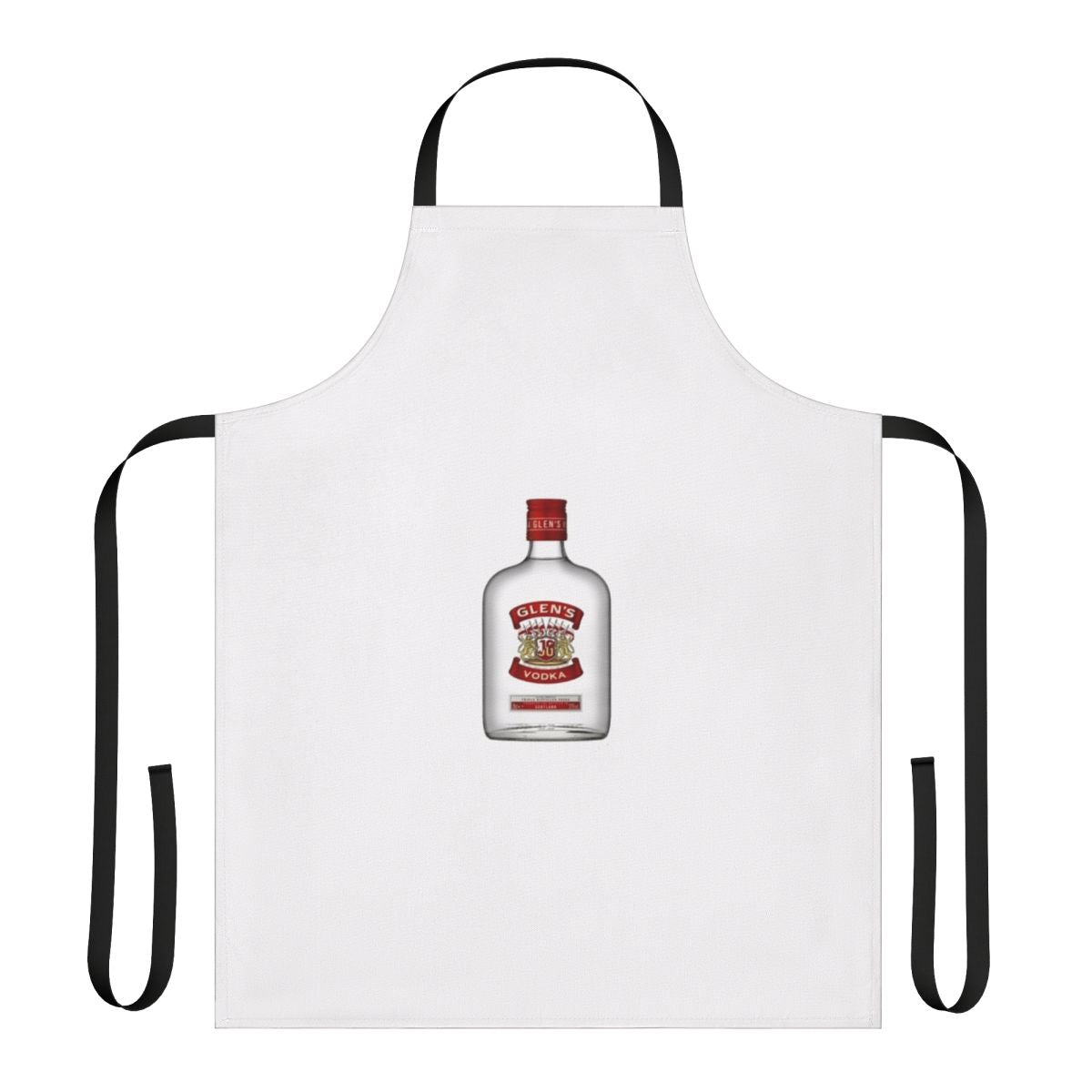 Glens Vodka-themed apron with a playful and entertaining design