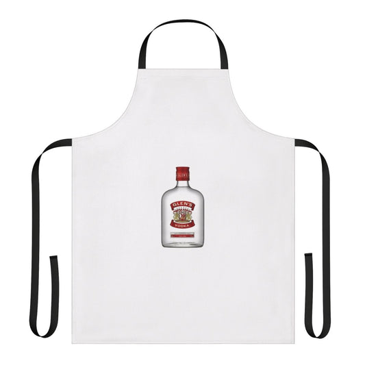Glens Vodka-themed apron with a playful and entertaining design