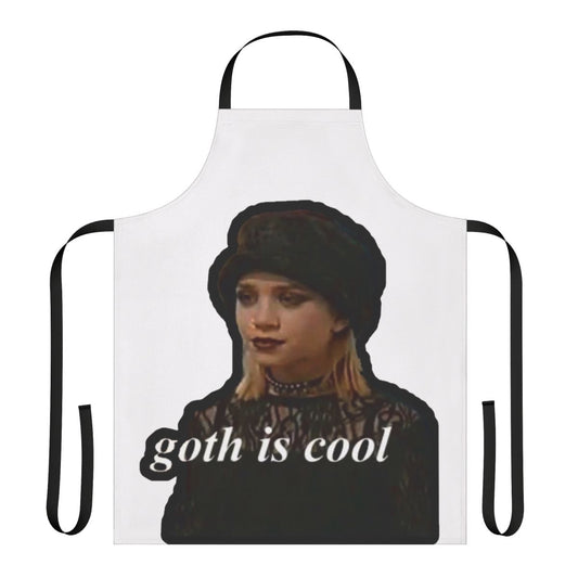 Goth-inspired apron featuring a cool, vintage design