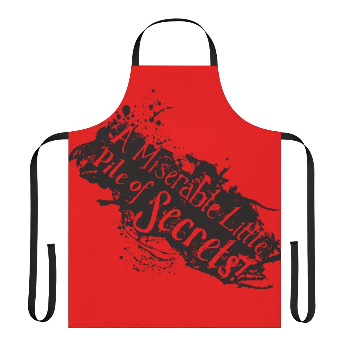 A black apron with a Castlevania-inspired Gothic design, perfect for men who love retro gaming.