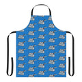 Grey apron with dog silhouette design
