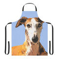Fashionable grey hound themed apron for cooking and baking