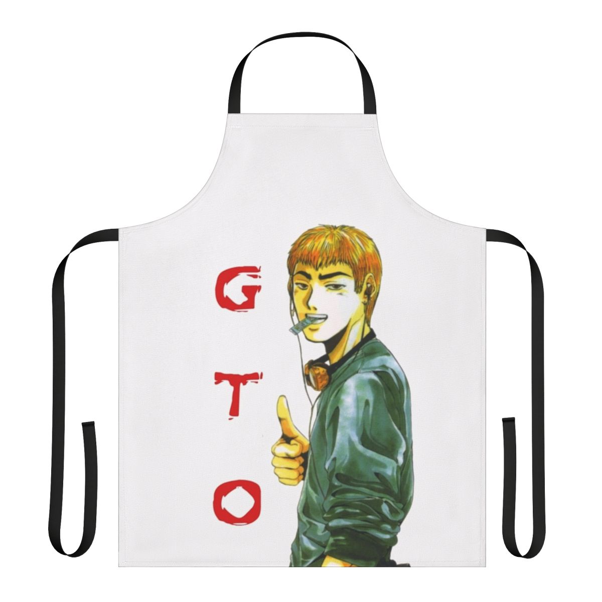 Gto-inspired graphic apron with manga-style artwork