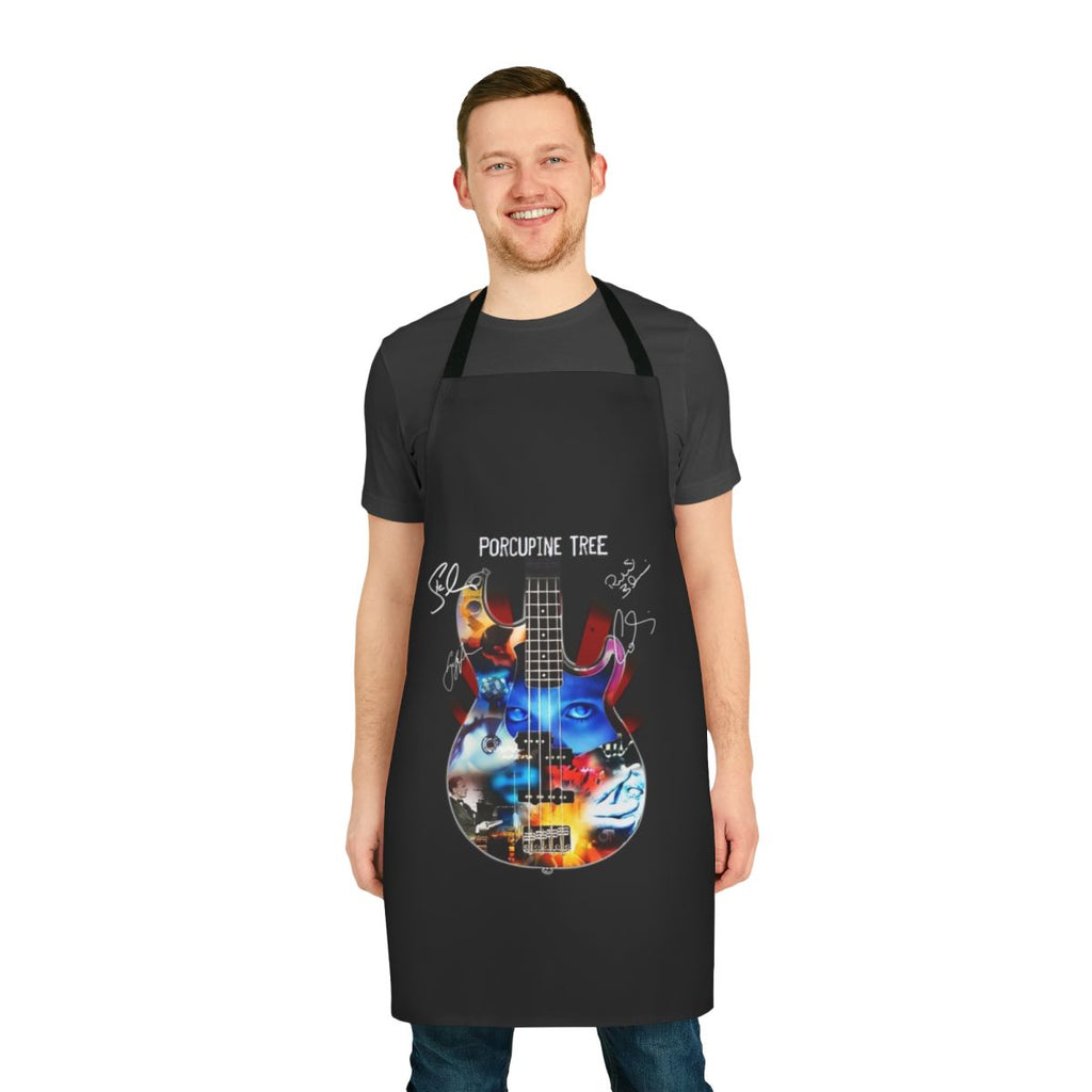 Porcupine-themed apron for guitar and progressive rock enthusiasts