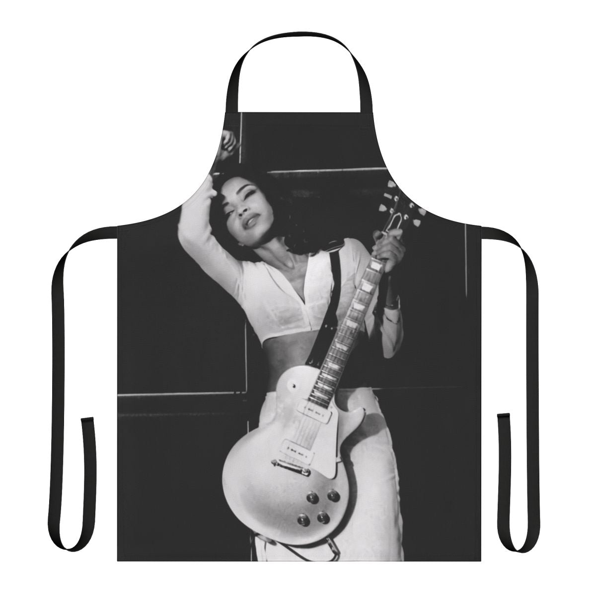 Sade-inspired graphic design on a durable and functional kitchen apron