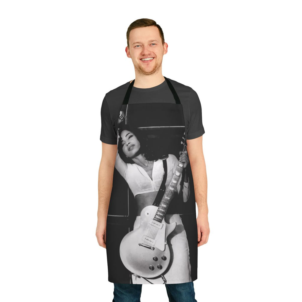 Sade-inspired graphic design on a durable and functional kitchen apron