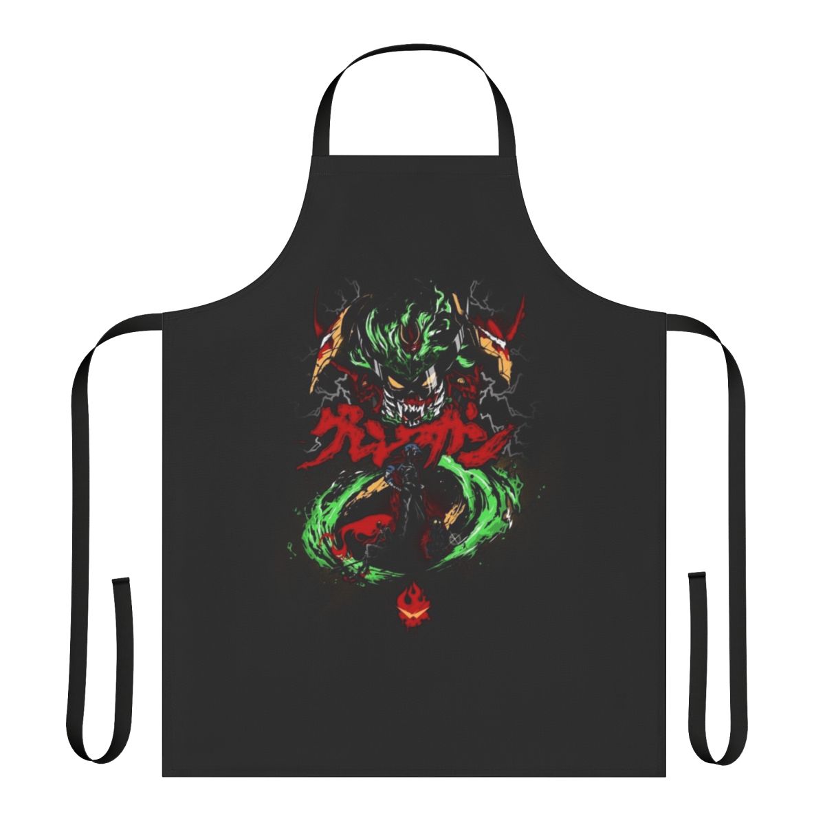 Colorful apron featuring characters and symbols from the popular anime series Gurren Lagann