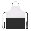 A minimalist half black and half white apron, perfect for modern kitchens.