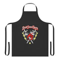 Hard rock band logo printed on a high-quality black apron