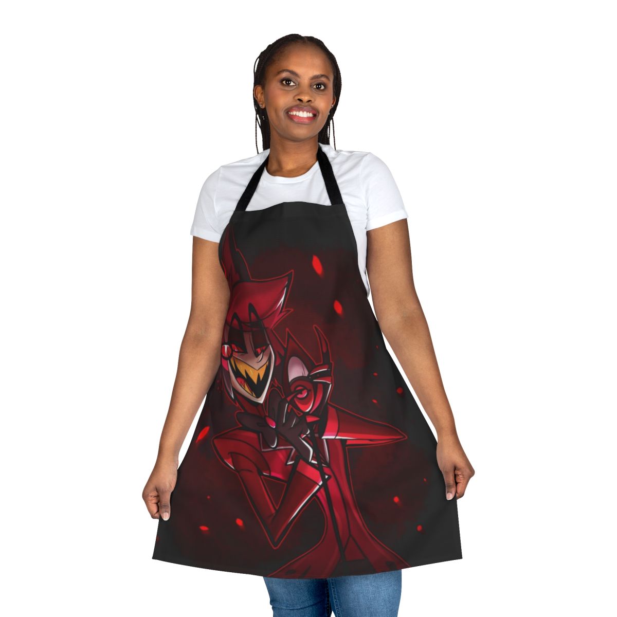 Hazbin Hotel Alastor-themed apron for fans of the popular animated series