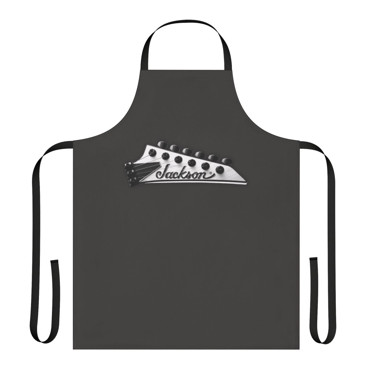 A stylish apron with a Jackson headstock design, perfect for musicians.