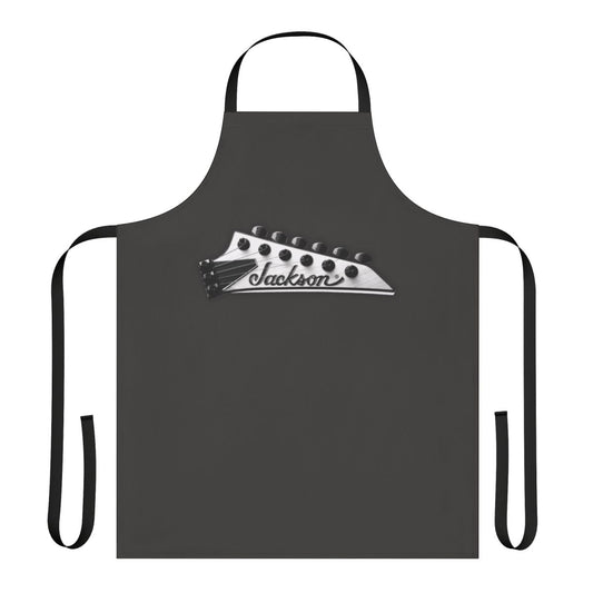 A stylish apron with a Jackson headstock design, perfect for musicians.