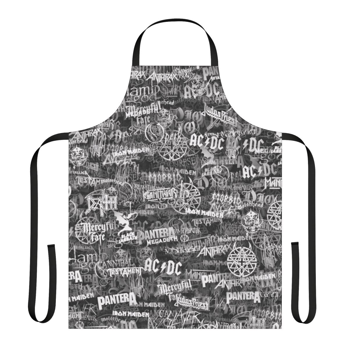 Heavy metal bands design printed on a high-quality apron